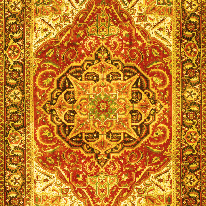 Machine Washable Persian Yellow Traditional Rug, wshtr2939yw