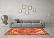 Machine Washable Persian Orange Traditional Area Rugs in a Living Room, wshtr2939org