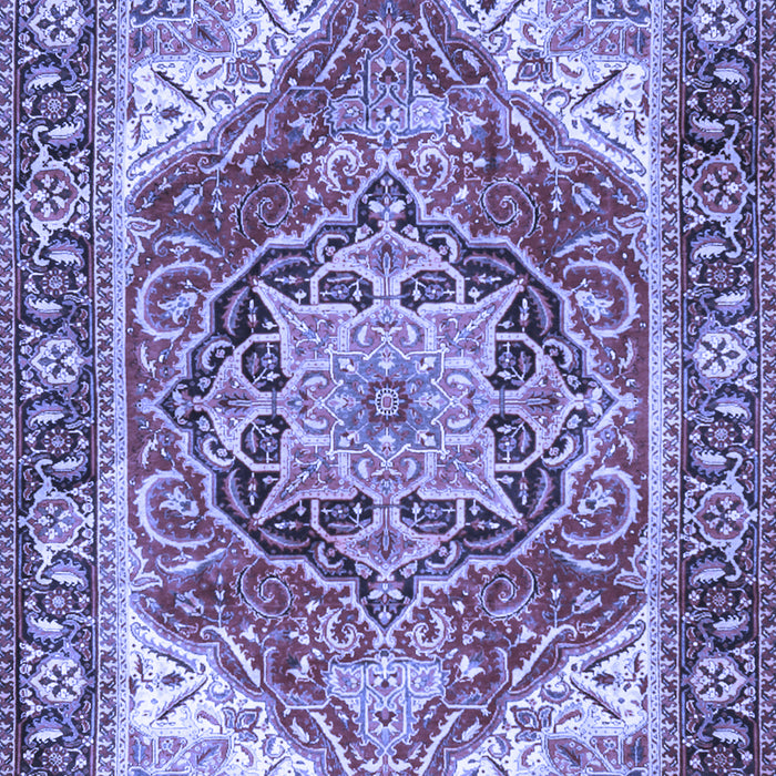 Machine Washable Persian Blue Traditional Rug, wshtr2939blu