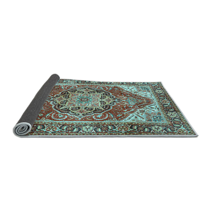 Sideview of Persian Light Blue Traditional Rug, tr2939lblu