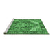 Sideview of Machine Washable Persian Emerald Green Traditional Area Rugs, wshtr2939emgrn-1