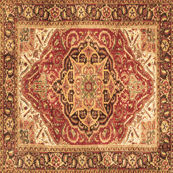 Square Persian Brown Traditional Rug, tr2939brn