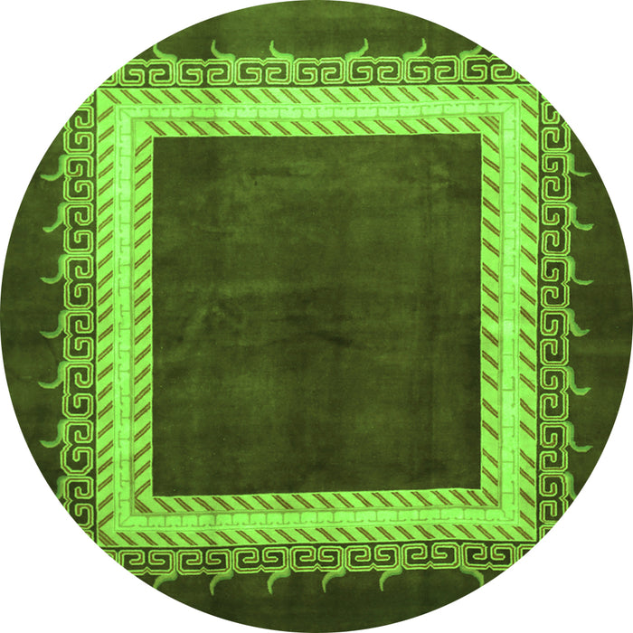 Machine Washable Persian Green Traditional Area Rugs, wshtr293grn