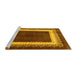 Sideview of Machine Washable Persian Yellow Traditional Rug, wshtr293yw