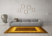 Machine Washable Persian Yellow Traditional Rug in a Living Room, wshtr293yw