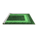 Sideview of Machine Washable Persian Emerald Green Traditional Area Rugs, wshtr293emgrn