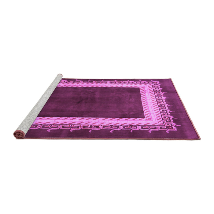 Sideview of Machine Washable Persian Purple Traditional Area Rugs, wshtr293pur