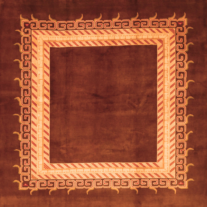 Serging Thickness of Persian Orange Traditional Rug, tr293org