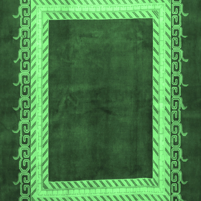 Machine Washable Persian Emerald Green Traditional Area Rugs, wshtr293emgrn