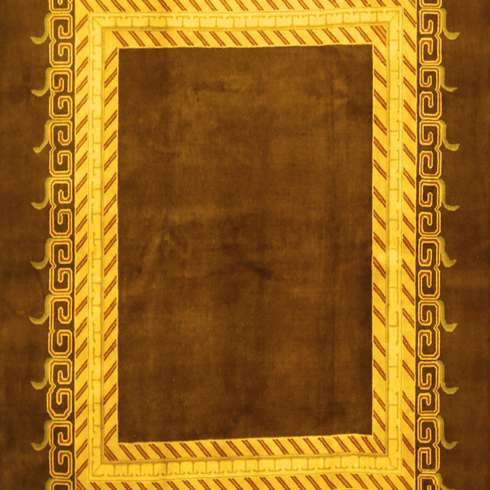 Machine Washable Persian Yellow Traditional Rug, wshtr293yw
