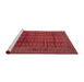 Sideview of Machine Washable Traditional Cherry Red Rug, wshtr294
