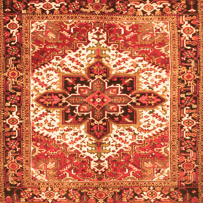 Serging Thickness of Persian Orange Traditional Rug, tr2940org