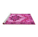 Sideview of Machine Washable Persian Pink Traditional Rug, wshtr2940pnk