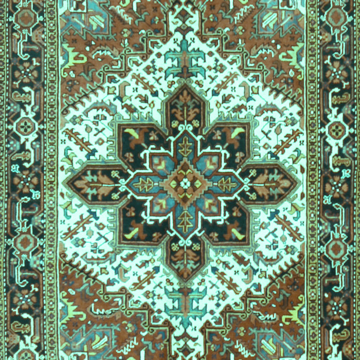 Machine Washable Persian Turquoise Traditional Area Rugs, wshtr2940turq