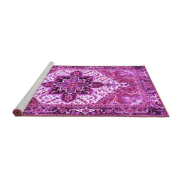 Sideview of Machine Washable Persian Purple Traditional Area Rugs, wshtr2940pur
