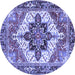 Round Persian Blue Traditional Rug, tr2940blu