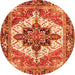 Machine Washable Persian Orange Traditional Area Rugs, wshtr2940org