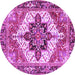 Round Persian Purple Traditional Rug, tr2940pur