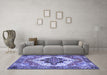 Machine Washable Persian Blue Traditional Rug in a Living Room, wshtr2940blu