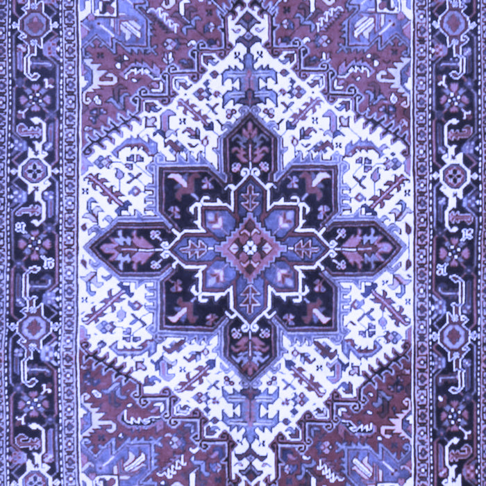 Machine Washable Persian Blue Traditional Rug, wshtr2940blu