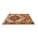 Sideview of Machine Washable Persian Brown Traditional Rug, wshtr2940brn