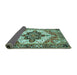 Sideview of Persian Turquoise Traditional Rug, tr2940turq