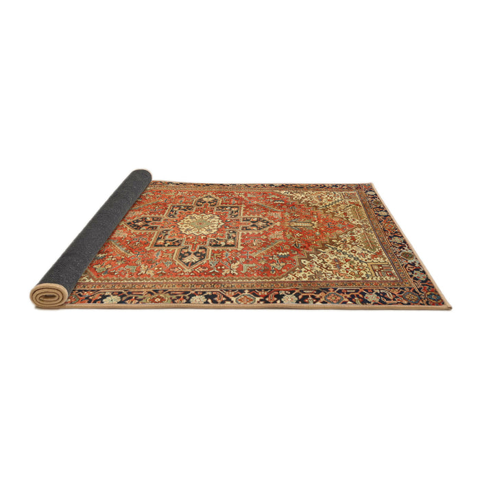 Sideview of Traditional Mahogany Brown Persian Rug, tr2941