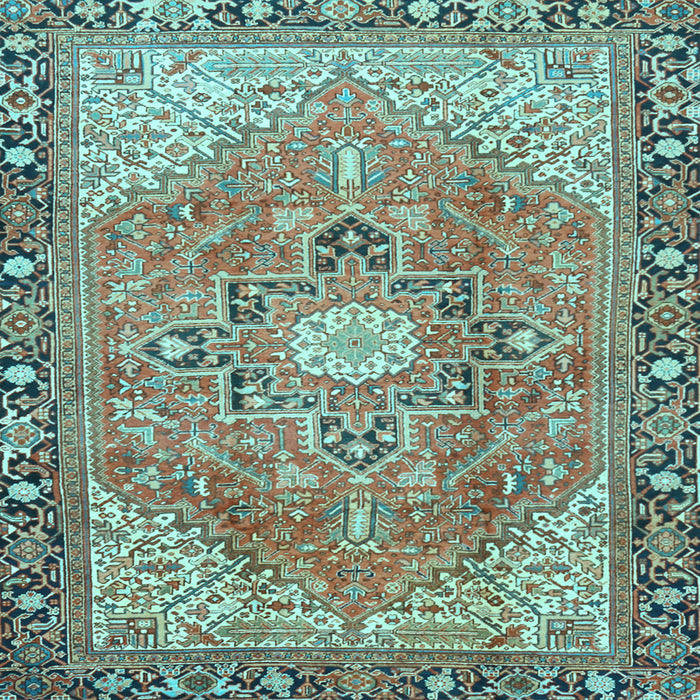 Square Persian Light Blue Traditional Rug, tr2941lblu