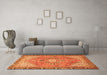 Machine Washable Persian Orange Traditional Area Rugs in a Living Room, wshtr2941org