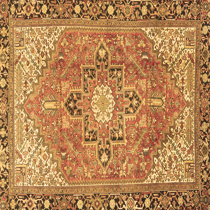 Square Machine Washable Persian Brown Traditional Rug, wshtr2941brn