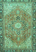 Machine Washable Persian Turquoise Traditional Area Rugs, wshtr2941turq