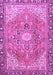 Machine Washable Persian Purple Traditional Area Rugs, wshtr2941pur