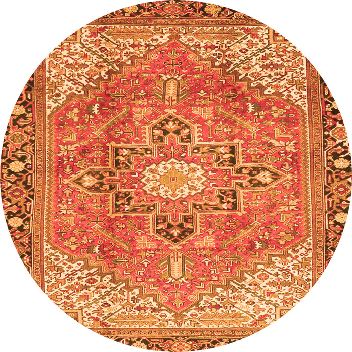 Square Persian Orange Traditional Rug, tr2941org