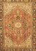 Machine Washable Persian Brown Traditional Rug, wshtr2941brn