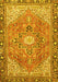 Machine Washable Persian Yellow Traditional Rug, wshtr2941yw