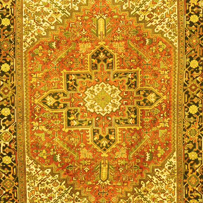 Machine Washable Persian Yellow Traditional Rug, wshtr2941yw
