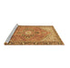 Sideview of Machine Washable Persian Brown Traditional Rug, wshtr2941brn