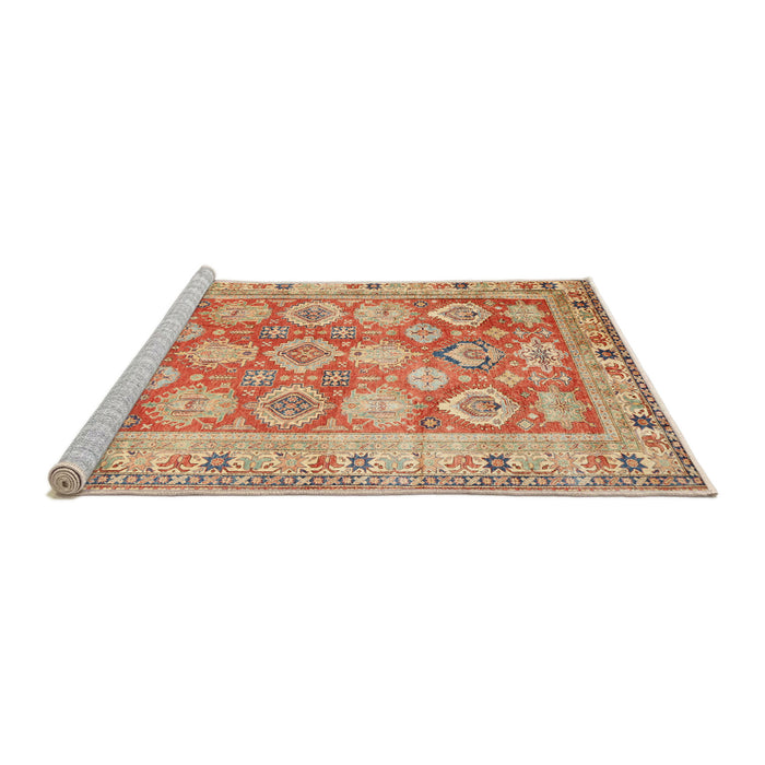 Sideview of Machine Washable Traditional Red Rug, wshtr2942