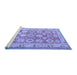 Sideview of Machine Washable Oriental Blue Traditional Rug, wshtr2942blu