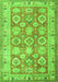 Serging Thickness of Machine Washable Oriental Green Traditional Area Rugs, wshtr2942grn