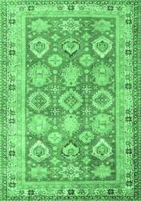 Oriental Emerald Green Traditional Rug, tr2942emgrn