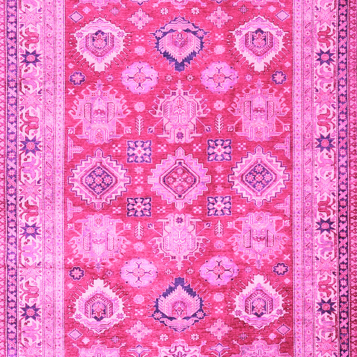 Machine Washable Oriental Pink Traditional Rug, wshtr2942pnk