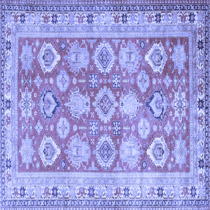 Square Oriental Blue Traditional Rug, tr2942blu
