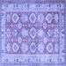 Square Oriental Blue Traditional Rug, tr2942blu