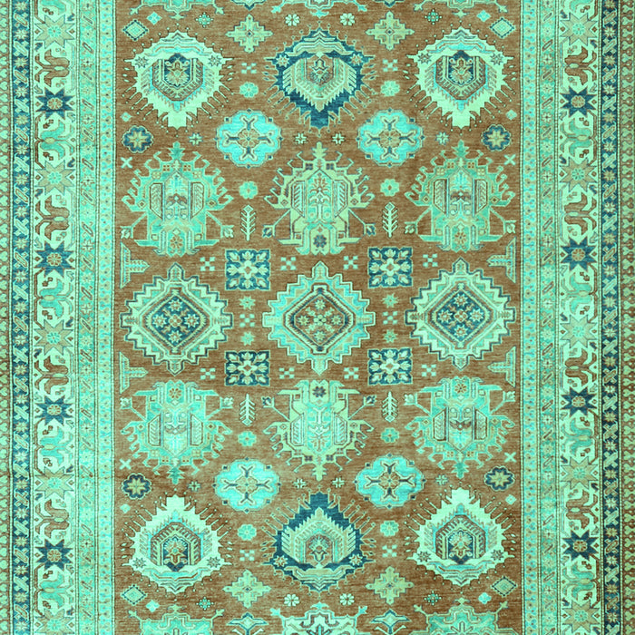 Oriental Turquoise Traditional Rug, tr2942turq