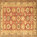 Square Oriental Brown Traditional Rug, tr2942brn