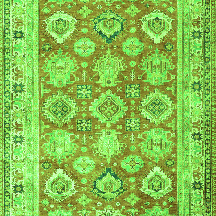 Oriental Green Traditional Rug, tr2942grn