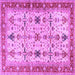 Square Oriental Purple Traditional Rug, tr2943pur