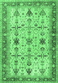 Oriental Emerald Green Traditional Rug, tr2943emgrn