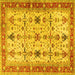 Square Oriental Yellow Traditional Rug, tr2943yw